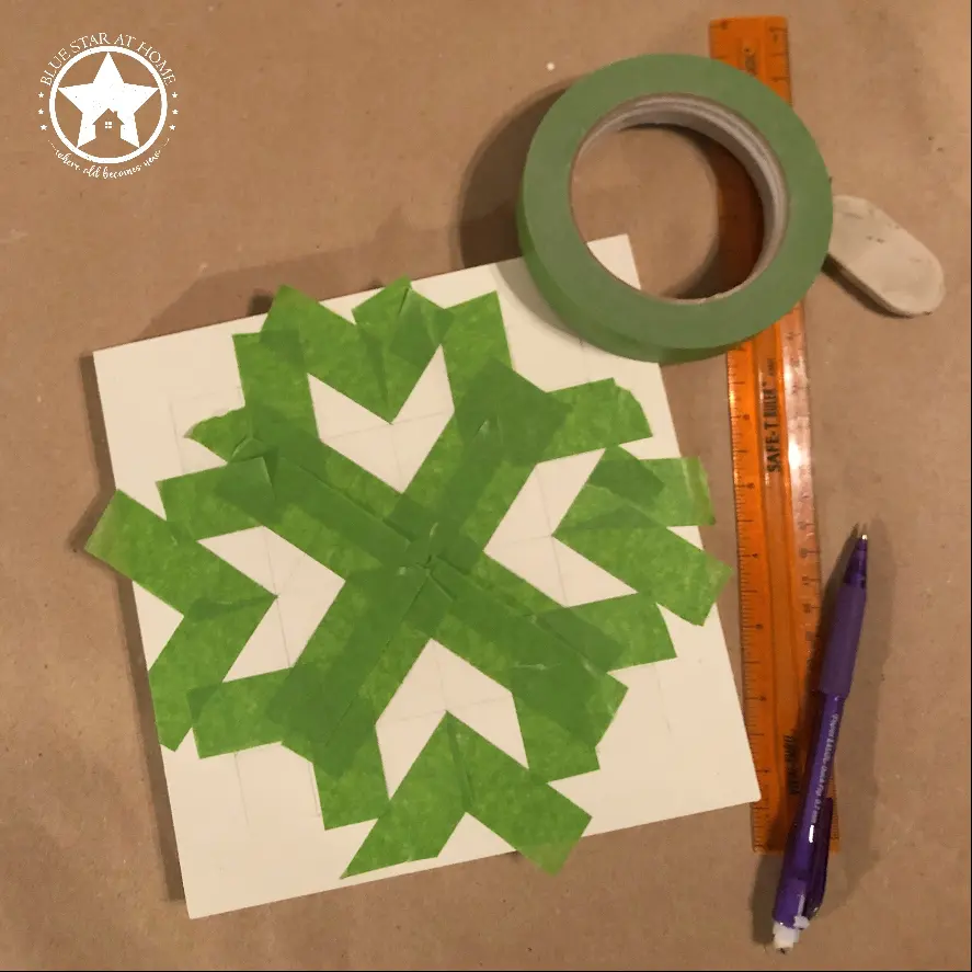 blue star quilt tape Four Easy Steps to Paint a Barn Quilt