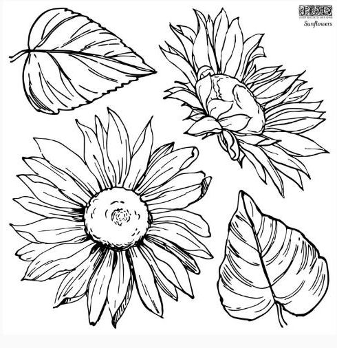 sunflowers stamp