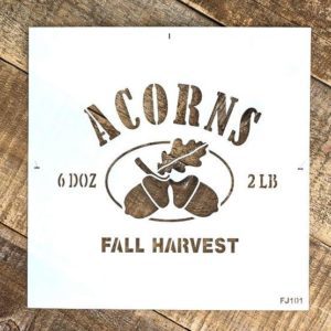acorns stencil