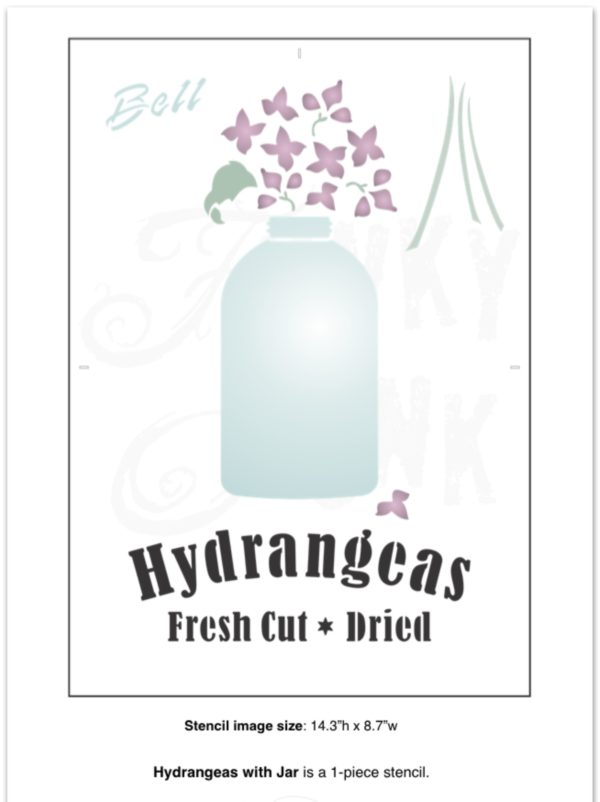 HydrangeaswithJarstenci etsy scaled Hydrangeas Stencil
