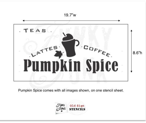 Pumpkin Spice with Lattes Pumpkin Spice Stencil