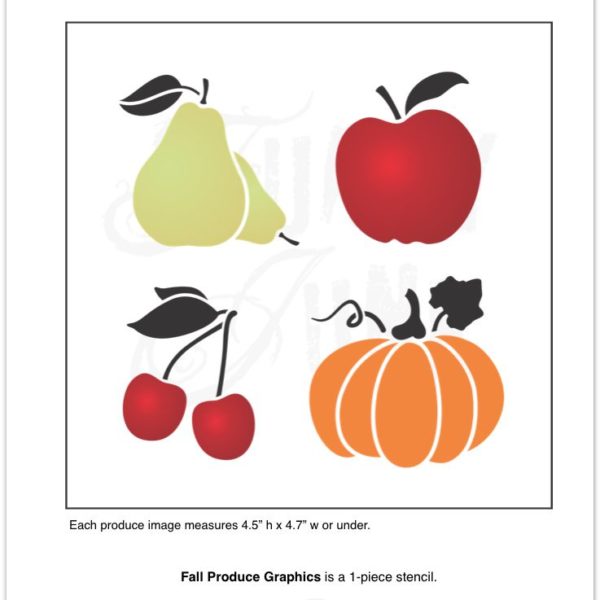 fruit stencil Fall Produce Graphics Stencil