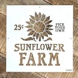 sunflower farm stencil