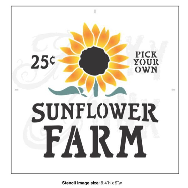 sunflower farm stencil design Sunflower Farm Stencil