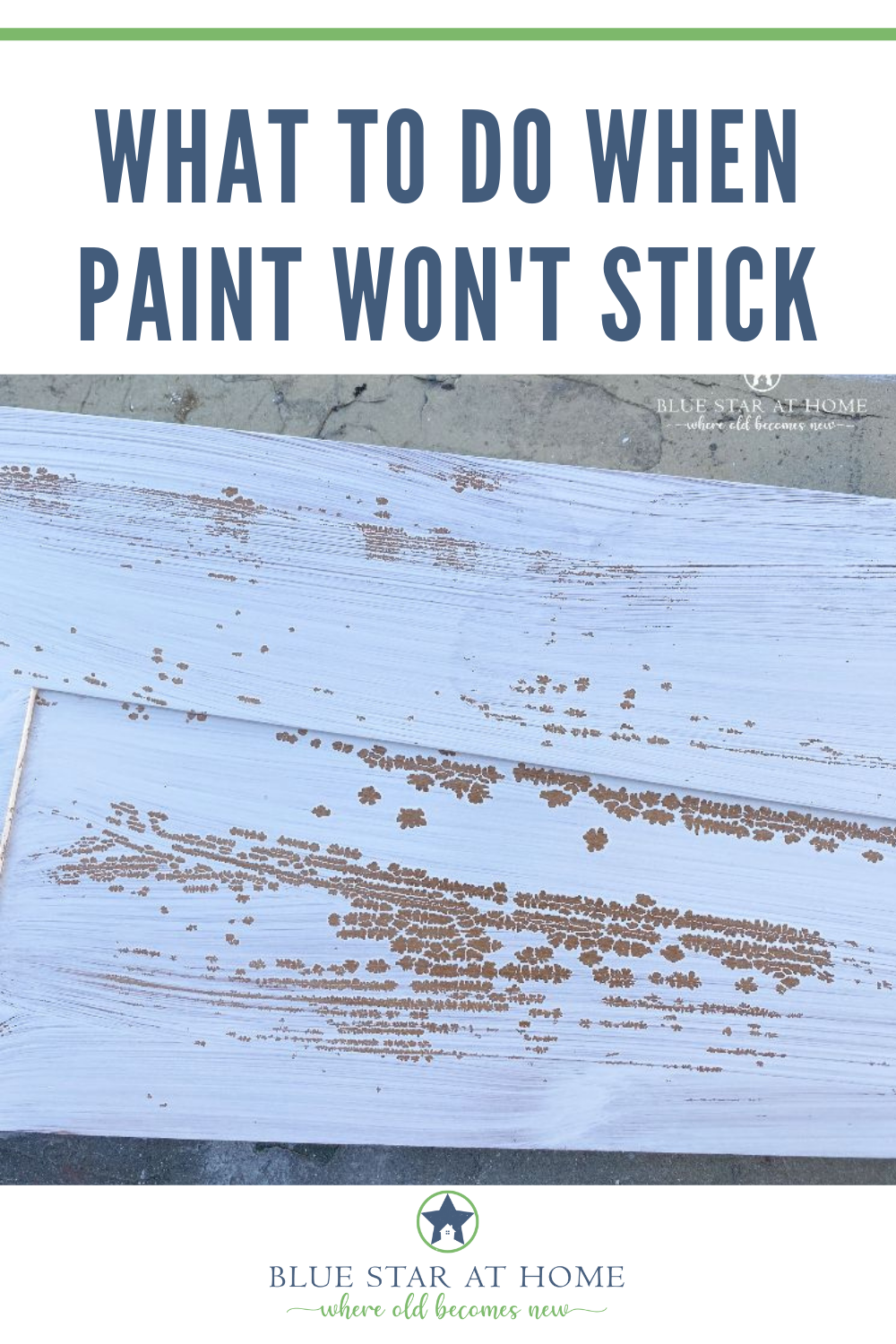 when paint won't stick