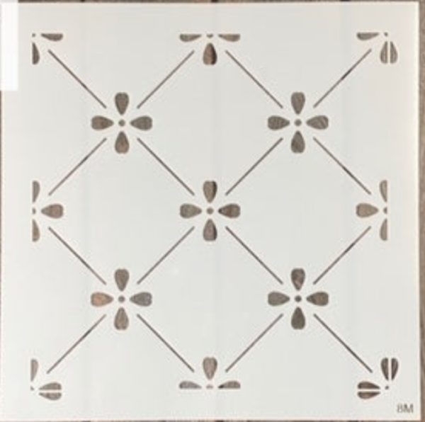 holly lattice tile stencil