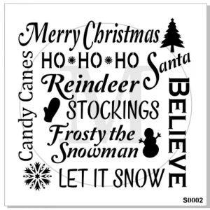 Christmas Sayings Stencil