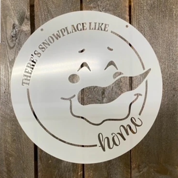 snowplace like home stencil