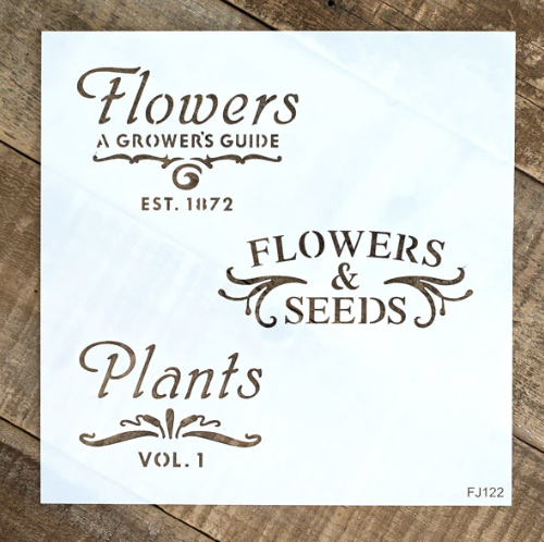 Botanical Flowers and Plants Stencil