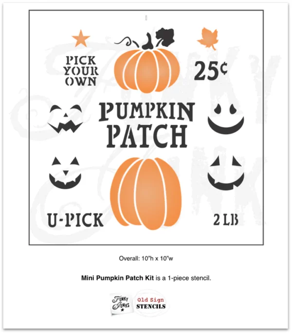 mini pumpkin patch kit stencil