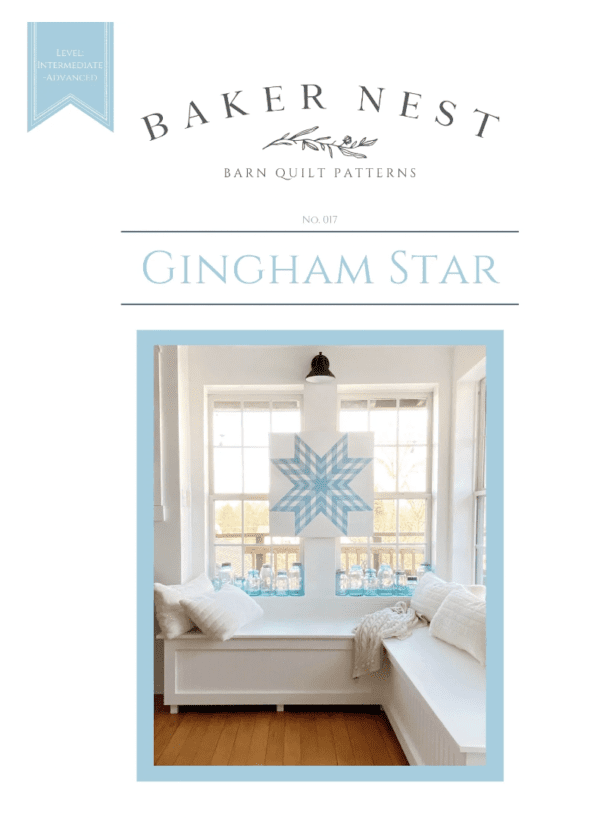 Gingham Star barn quilt pattern