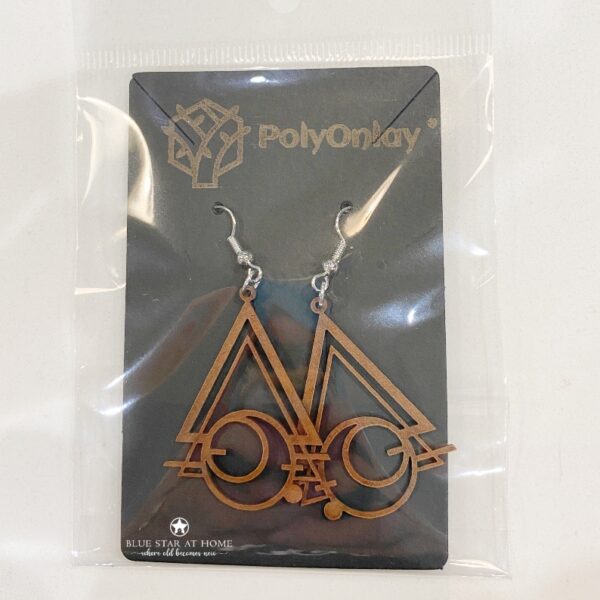 blue star pyramid package Polyonlay Earrings