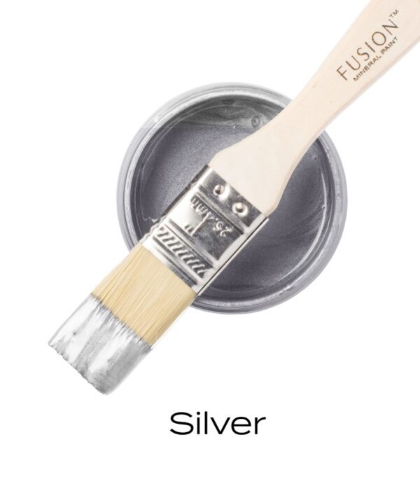 metallic silver fusion mineral paint