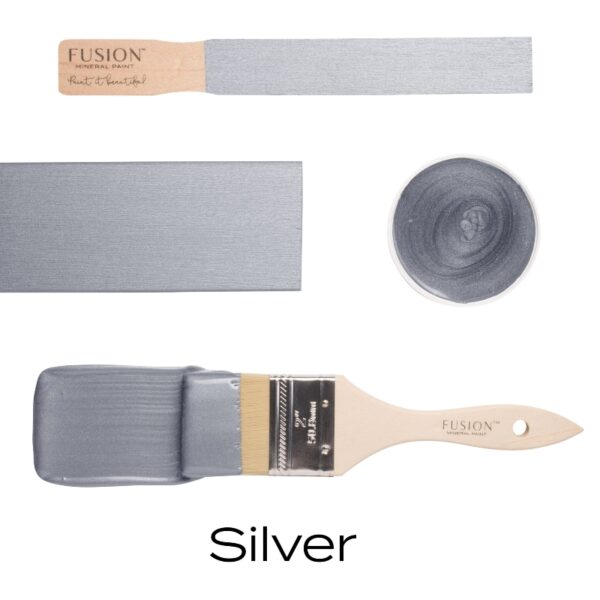 T2SILVER Metallic Silver Fusion Mineral Paint