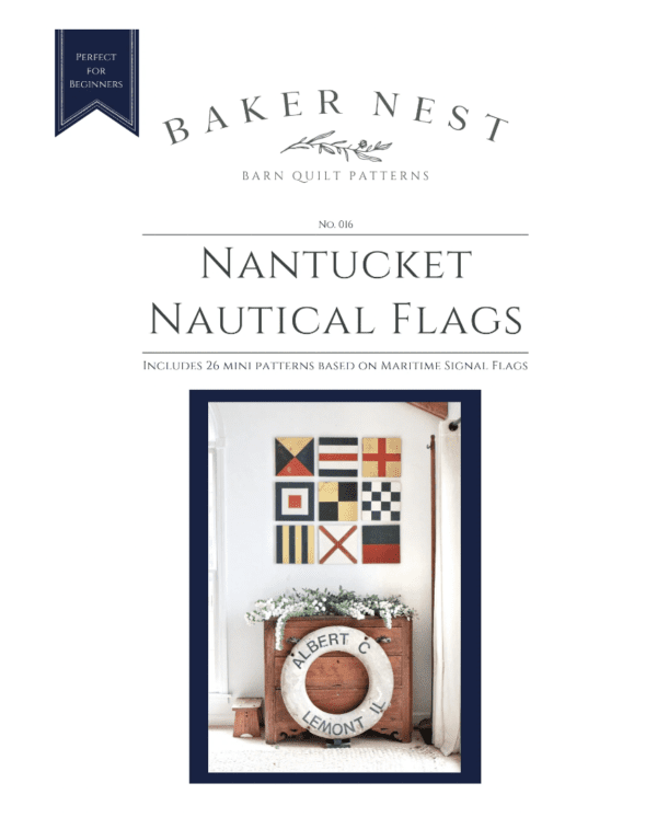 Nantucket Nautical Flags Barn Quilt Pattern