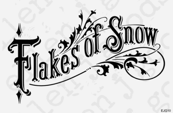 flakes of snow stencil
