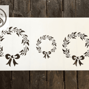 Christmas wreaths stencil