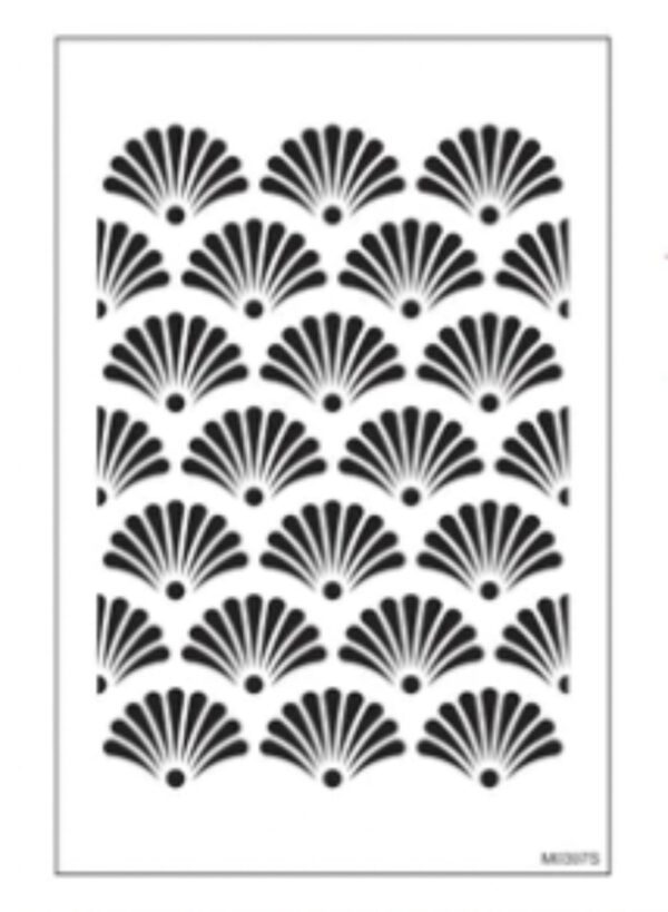 fan pattern stencil