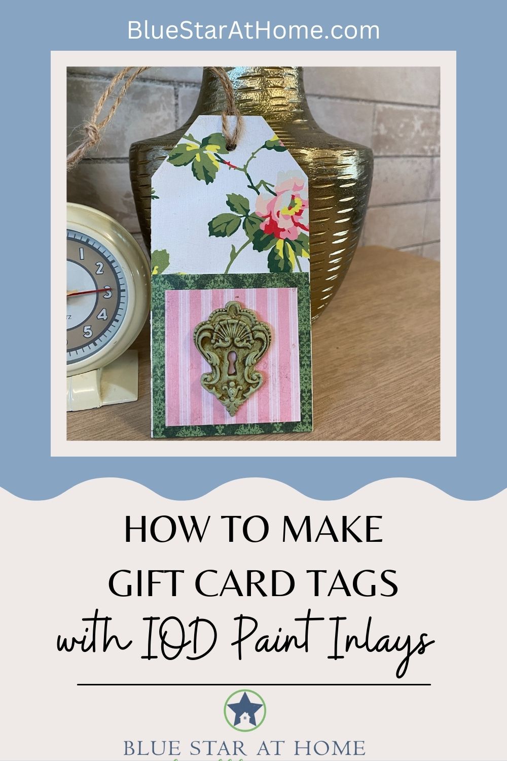 How to make gift card tags with IOD paint inlays